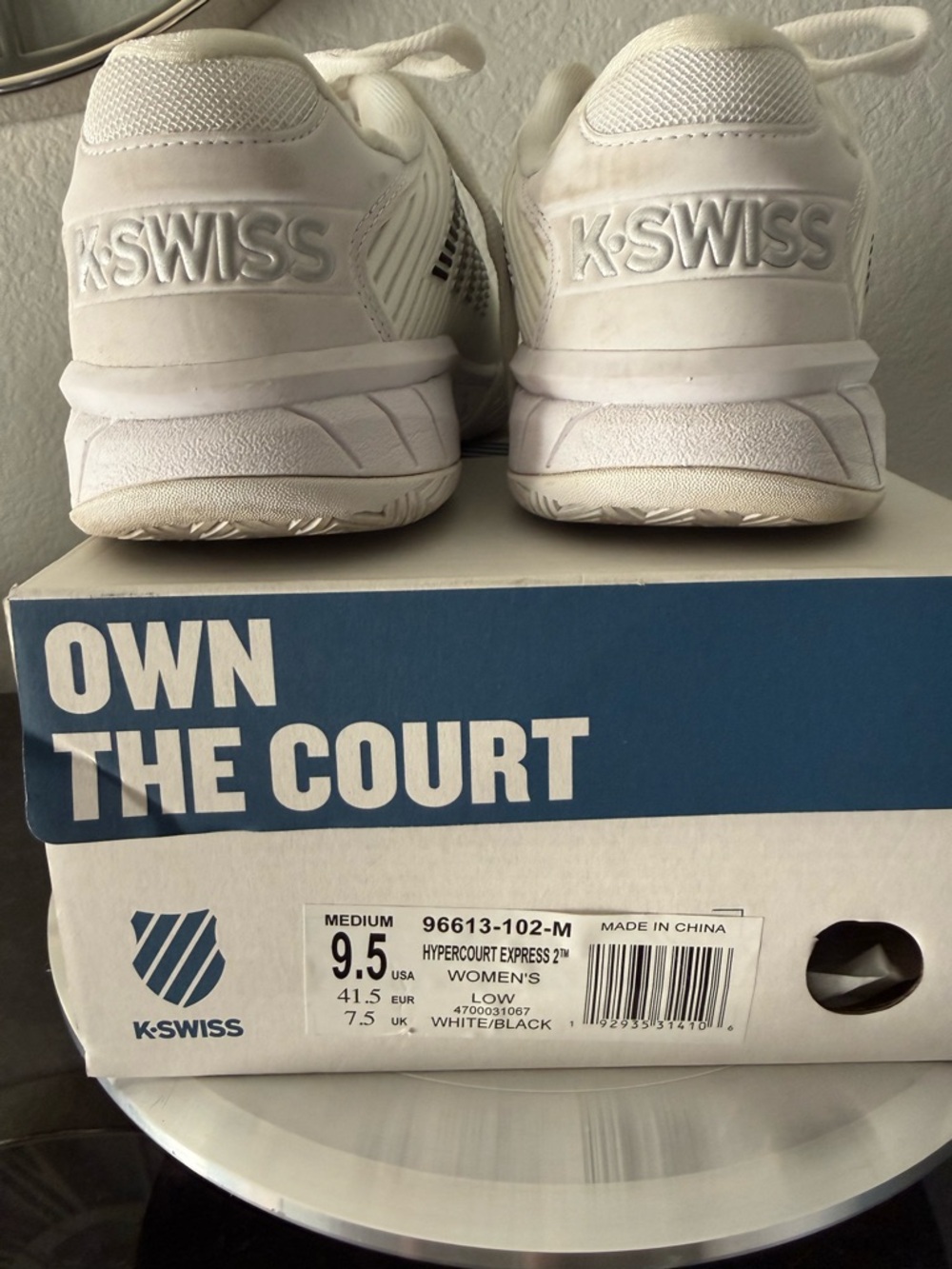 EUC K-Swiss Hypercourt Express 2 Women’s 9.5 Tennis/Pickleball Court Shoes - Picture 8 of 10
